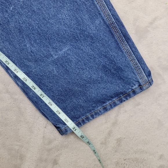 Wrangler Riggs Workwear Jeans Mens 44x30 Blue Utility Carpenter Heavy Duty Pants - Picture 8 of 9